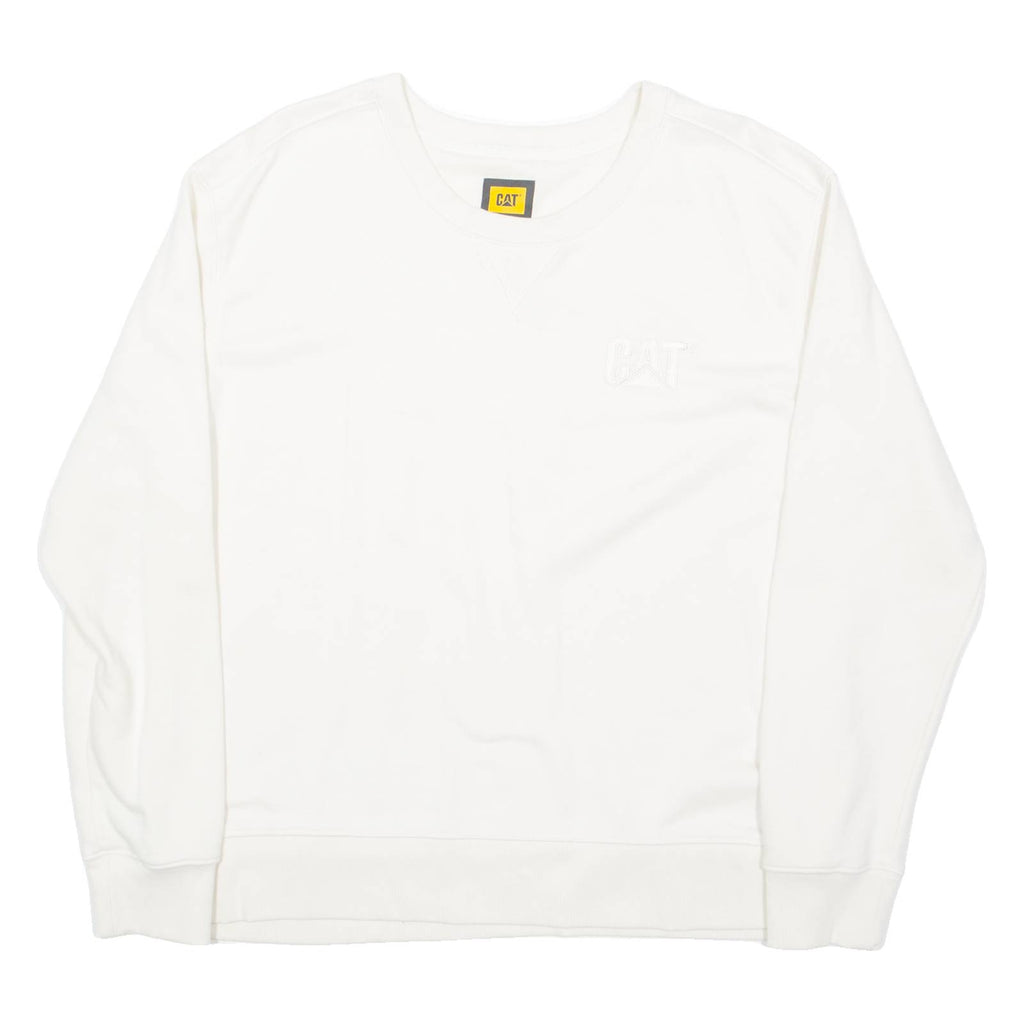 CAT Mens Sweatshirt Cream L