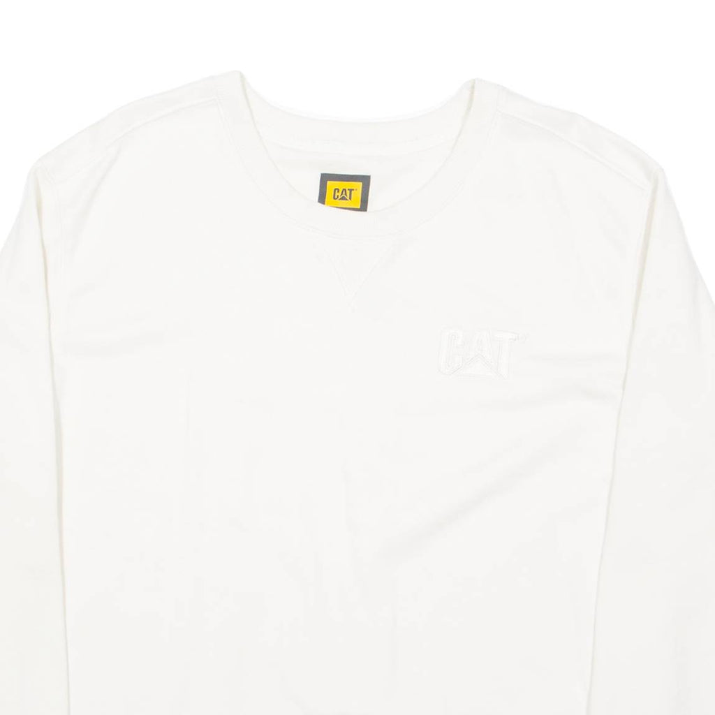 CAT Mens Sweatshirt Cream L