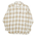 LEVI'S Mens Beige & White Check Shirt M Cotton Blend Casual Button Shirt