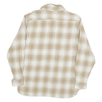 LEVI'S Mens Beige & White Check Shirt M Cotton Blend Casual Button Shirt