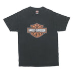 HARLEY DAVIDSON Mens Black Motorcycles Graphic T-Shirt M Crew Neck Short Sleeve