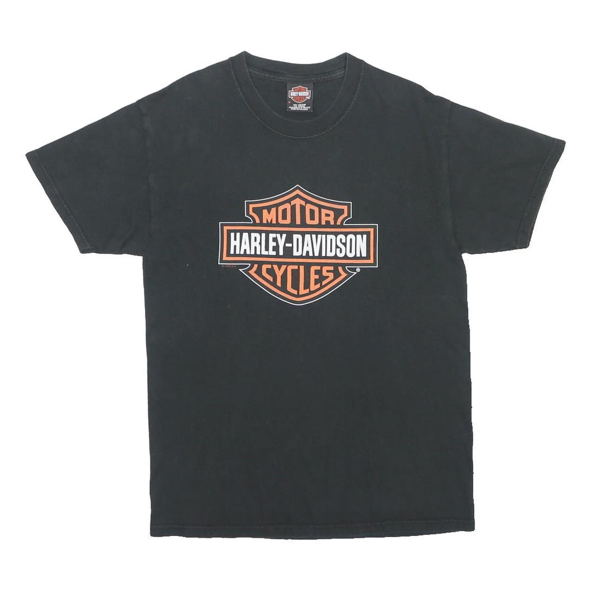 HARLEY DAVIDSON Mens Black Motorcycles Graphic T-Shirt M Crew Neck Short Sleeve