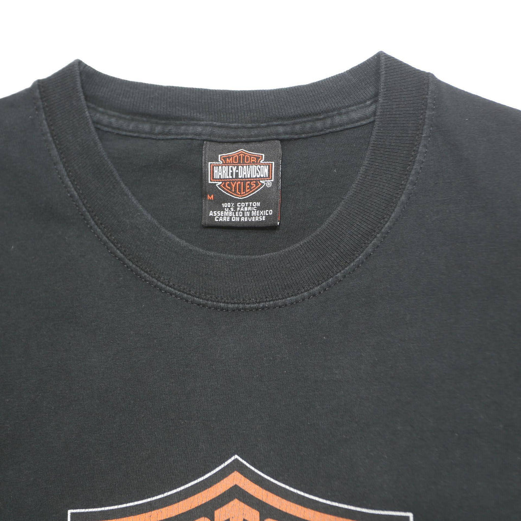 HARLEY DAVIDSON Mens Black Motorcycles Graphic T-Shirt M Crew Neck Short Sleeve