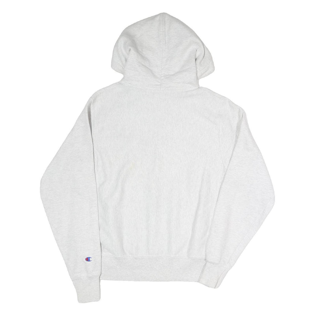 CHAMPION REVERSE WEAVE Mens White Hoodie S EIU Est 1895 Pullover Cotton