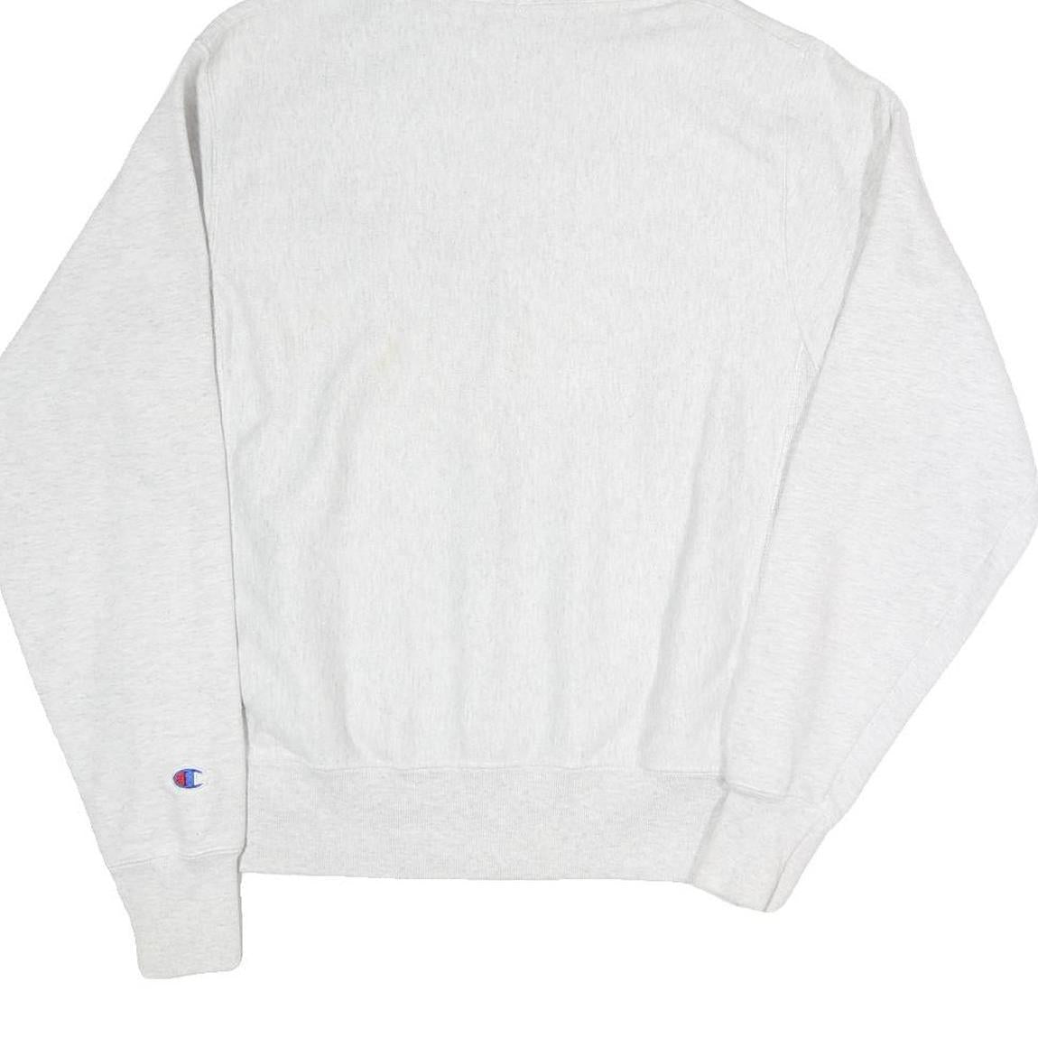 CHAMPION REVERSE WEAVE Mens White Hoodie S EIU Est 1895 Pullover Cotton