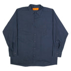 DICKIES Mens Worker Shirt Blue Long Sleeve L
