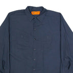 DICKIES Mens Worker Shirt Blue Long Sleeve L