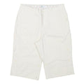 COLDWATER CREEK Womens Shorts White Casual L W30 Cotton Blend Button Pockets