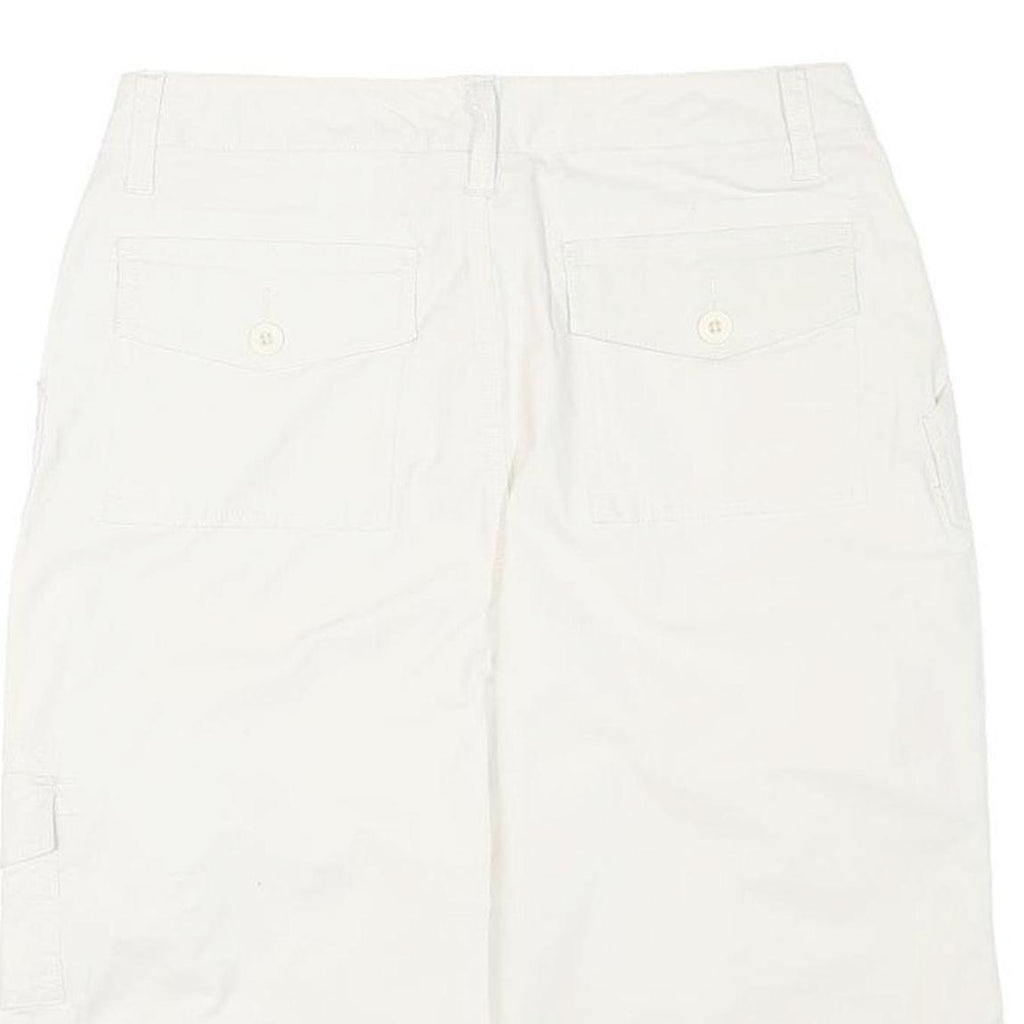 COLDWATER CREEK Womens Shorts White Casual L W30 Cotton Blend Button Pockets