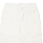 COLDWATER CREEK Womens Shorts White Casual L W30 Cotton Blend Button Pockets