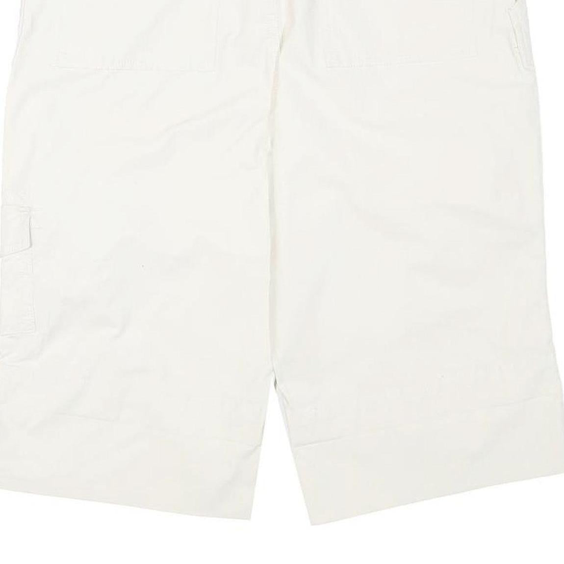 COLDWATER CREEK Womens Shorts White Casual L W30 Cotton Blend Button Pockets