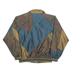 LAVON PETITES Womens Teal & Gold Vintage Polyester Blend Jacket M Woven