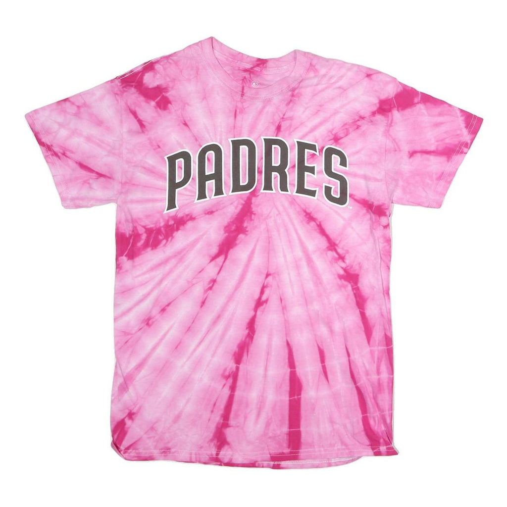 GENUINE MERCHANDISE Womens Pink Tie Dye Padres T-Shirt L Short Sleeve Crew Neck
