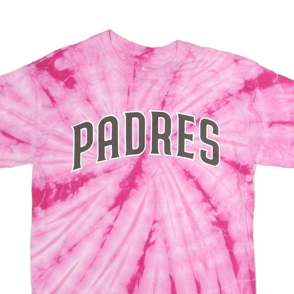 GENUINE MERCHANDISE Womens Pink Tie Dye Padres T-Shirt L Short Sleeve Crew Neck
