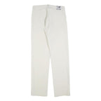 FERRE JEANS Womens Regular White Polyester Blend Zip Trousers W32 L34