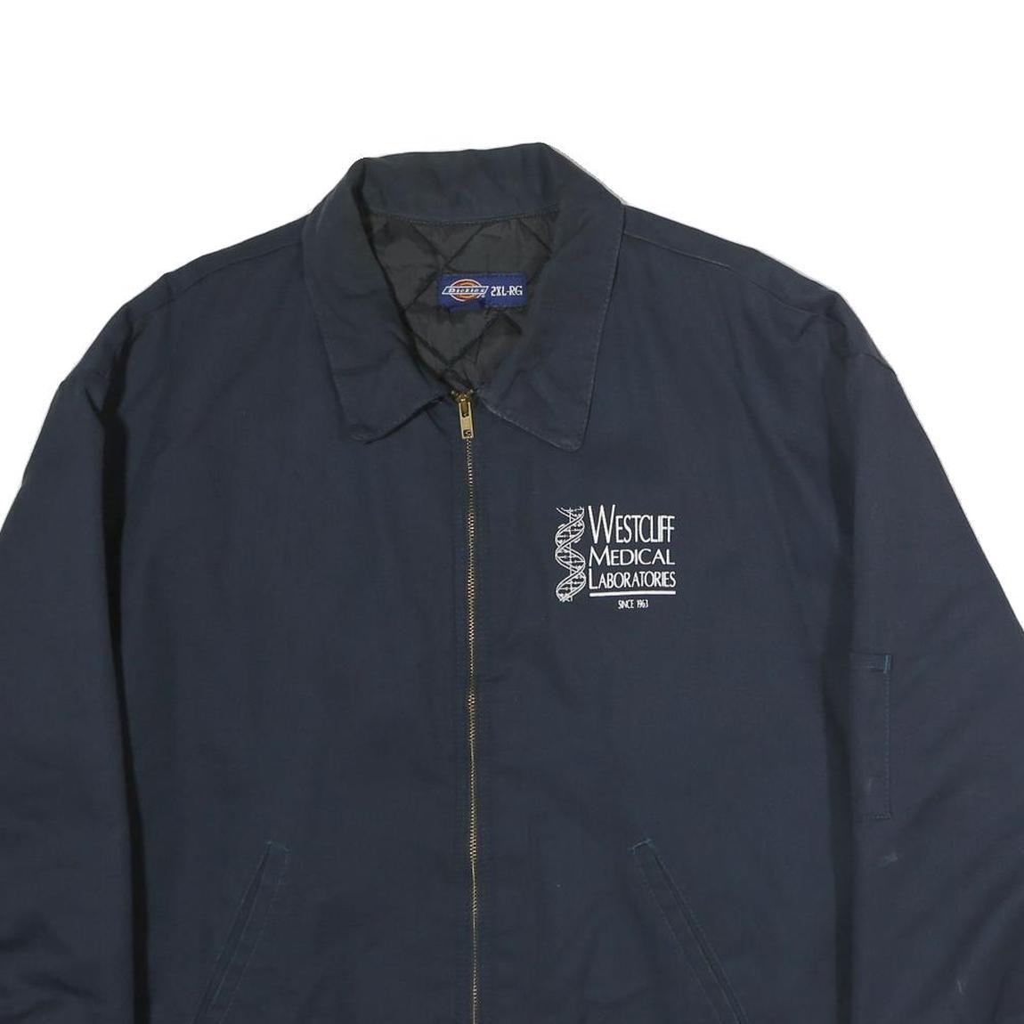 DICKIES Mens Blue Westcliff Medical Laboratories Cotton Jacket 2XL Zip Workwear