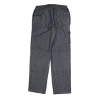 Womens Cotton Blend Blue Regular Straight Trousers W32 L32 Comfort Workwear