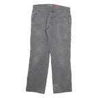 DICKIES Mens Grey Regular Fit Straight Cotton Blend Jeans W30 L30 Workwear