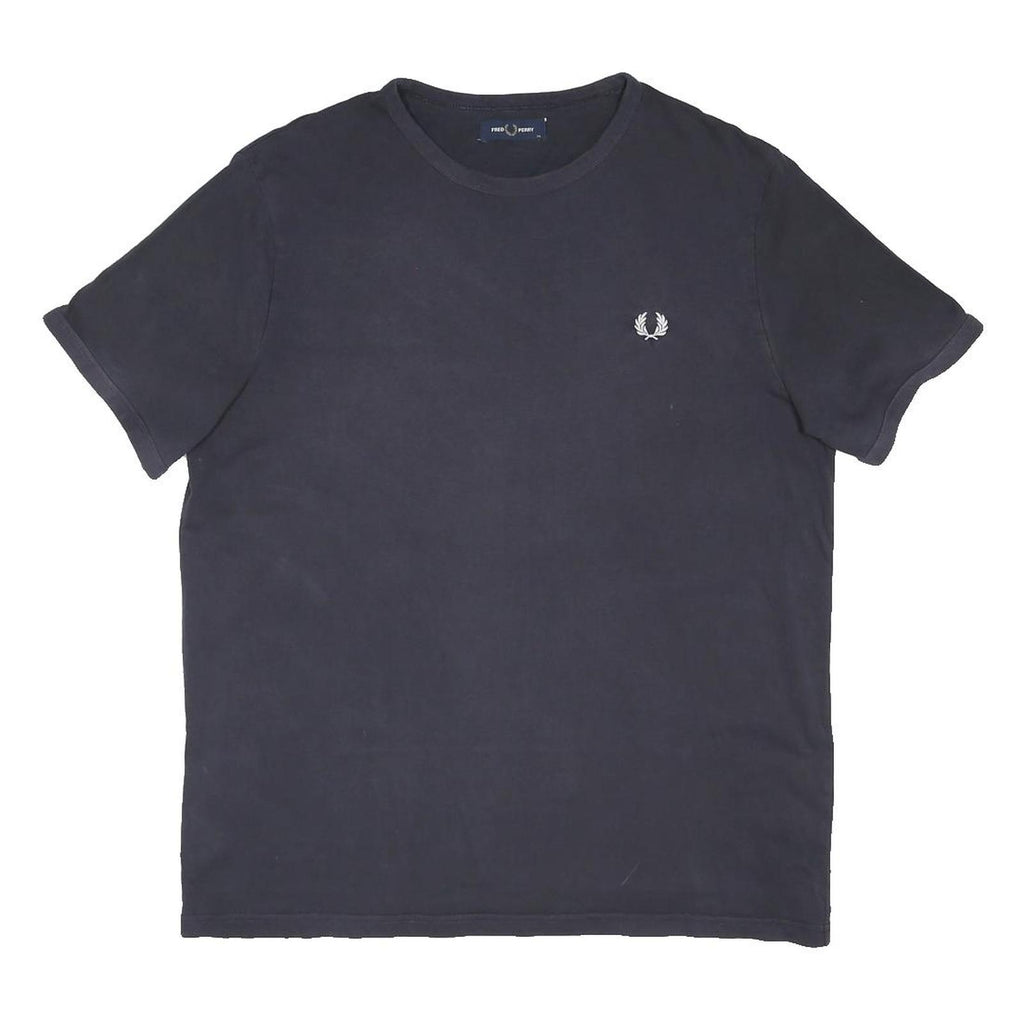 FRED PERRY Mens Black Modern T-Shirt XL Short Sleeve Crew Neck Cotton Blend
