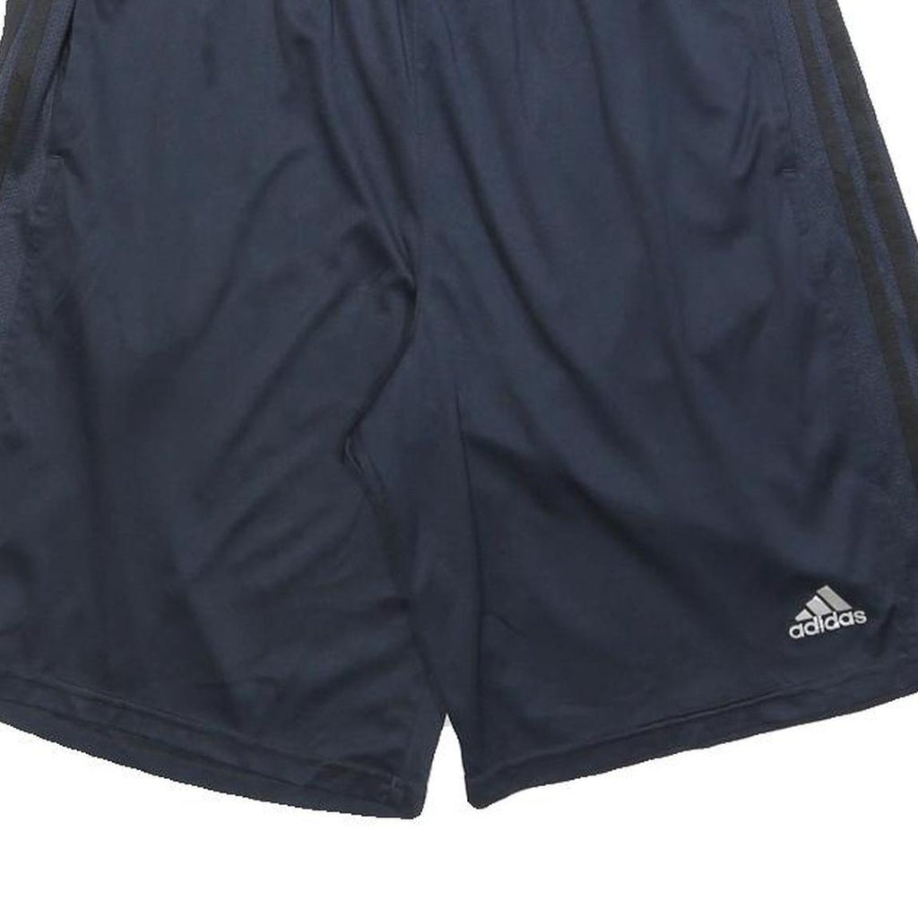 ADIDAS Mens Navy Blue Sports Shorts M W30 Polyester Blend Athletic Gymwear