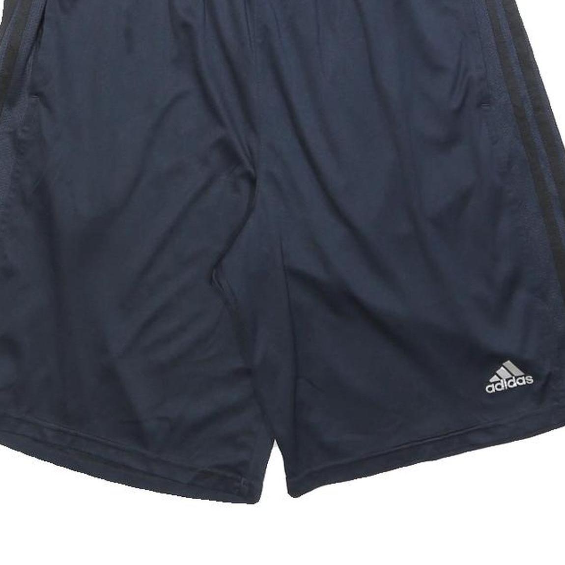 ADIDAS Mens Navy Blue Sports Shorts M W30 Polyester Blend Athletic Gymwear