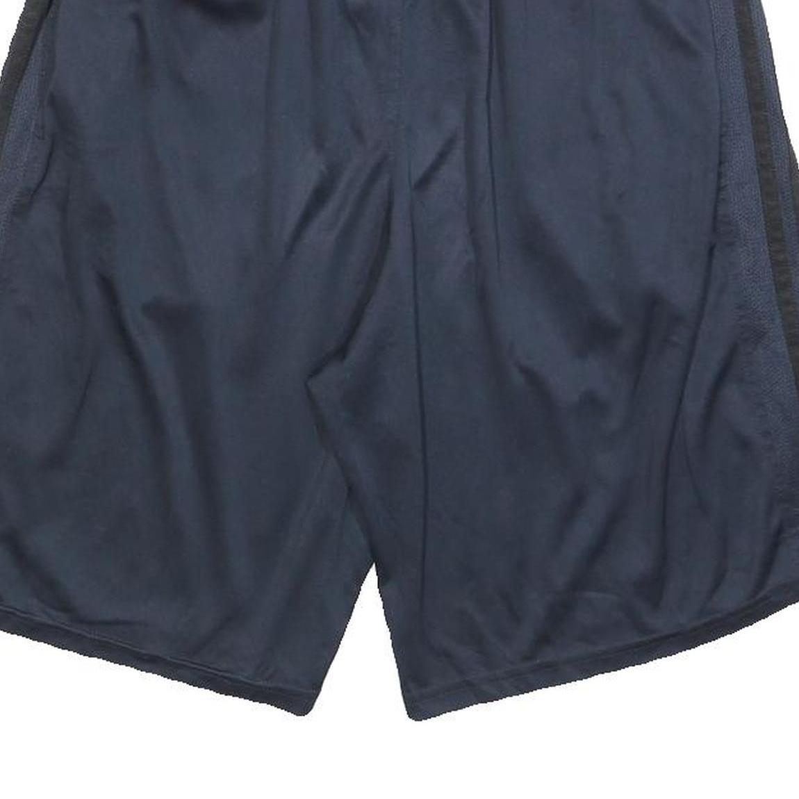 ADIDAS Mens Navy Blue Sports Shorts M W30 Polyester Blend Athletic Gymwear