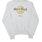 HARD ROCK CAFE Mens Grey Lisbon Pullover Hoodie S Vintage Logo Sweatshirt