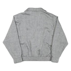 Mens Grey Button Jacket M Polyester Blend Classic Plain Button Closure Stylish
