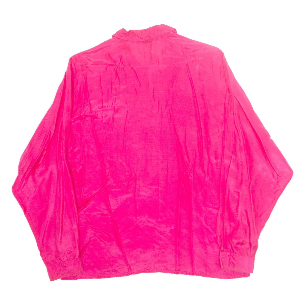 CHAQUE-FOIS BY GIAMA Womens Shirt Pink Collared Long Sleeve 90s M
