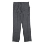 BUTLER & WEBB Mens Wool Blend Grey Regular Fit Straight Leg Trousers W32 L31
