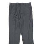 BUTLER & WEBB Mens Wool Blend Grey Regular Fit Straight Leg Trousers W32 L31