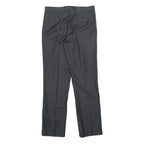 BUTLER & WEBB Mens Wool Blend Grey Regular Fit Straight Leg Trousers W32 L31