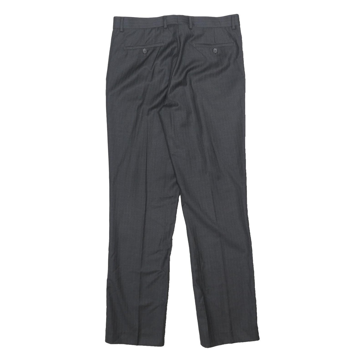 BUTLER & WEBB Mens Wool Blend Grey Regular Fit Straight Leg Trousers W32 L31