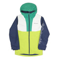 COLUMBIA Womens Blue Green & Yellow Zip Jacket S Polyester Blend Colourblock