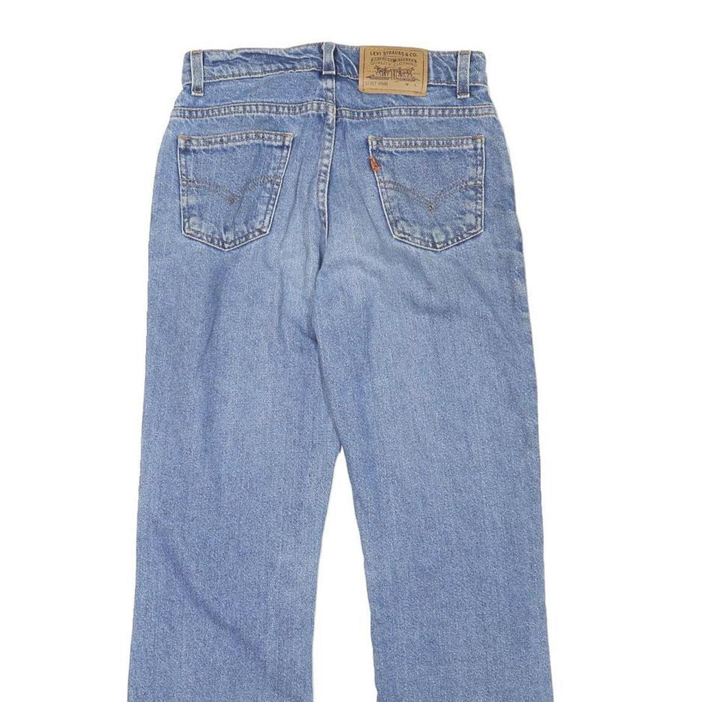 LEVI'S Womens Jeans Blue Regular Flared Denim Medium W24 L27 Classic Fit Zip