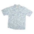 COOKE STREET Mens Blue & White Patterned Cotton Shirt M Casual Summer Button-Up