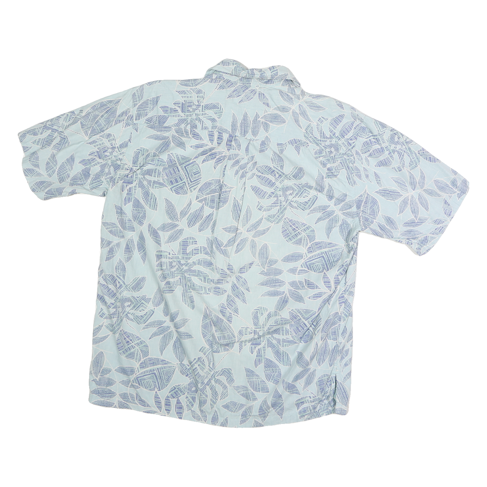 COOKE STREET Mens Blue & White Patterned Cotton Shirt M Casual Summer Button-Up