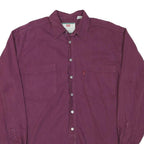 LEVI'S Mens Maroon Cotton Blend Shirt M Button-Up Pockets Casual Relaxed Fit