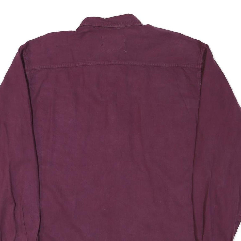 LEVI'S Mens Maroon Cotton Blend Shirt M Button-Up Pockets Casual Relaxed Fit