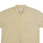 PALLADINO Mens Plain Shirt Brown 2XL