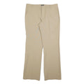 TIDE Mens Regular Beige Polyester Blend Zip Closure Trousers W35 L34 Chino Style