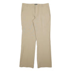TIDE Mens Regular Beige Polyester Blend Zip Closure Trousers W35 L34 Chino Style