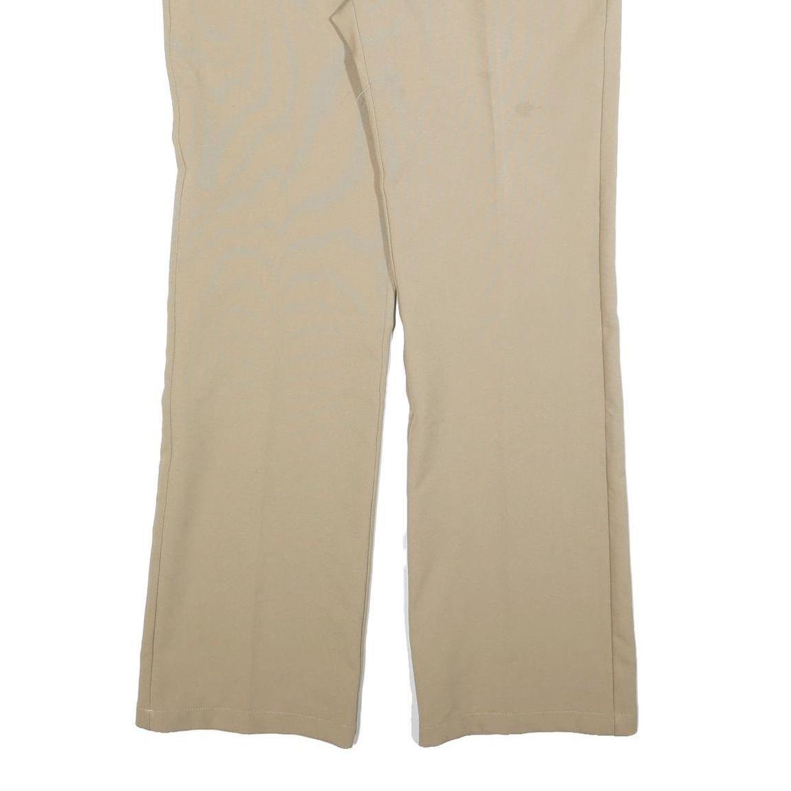TIDE Mens Regular Beige Polyester Blend Zip Closure Trousers W35 L34 Chino Style