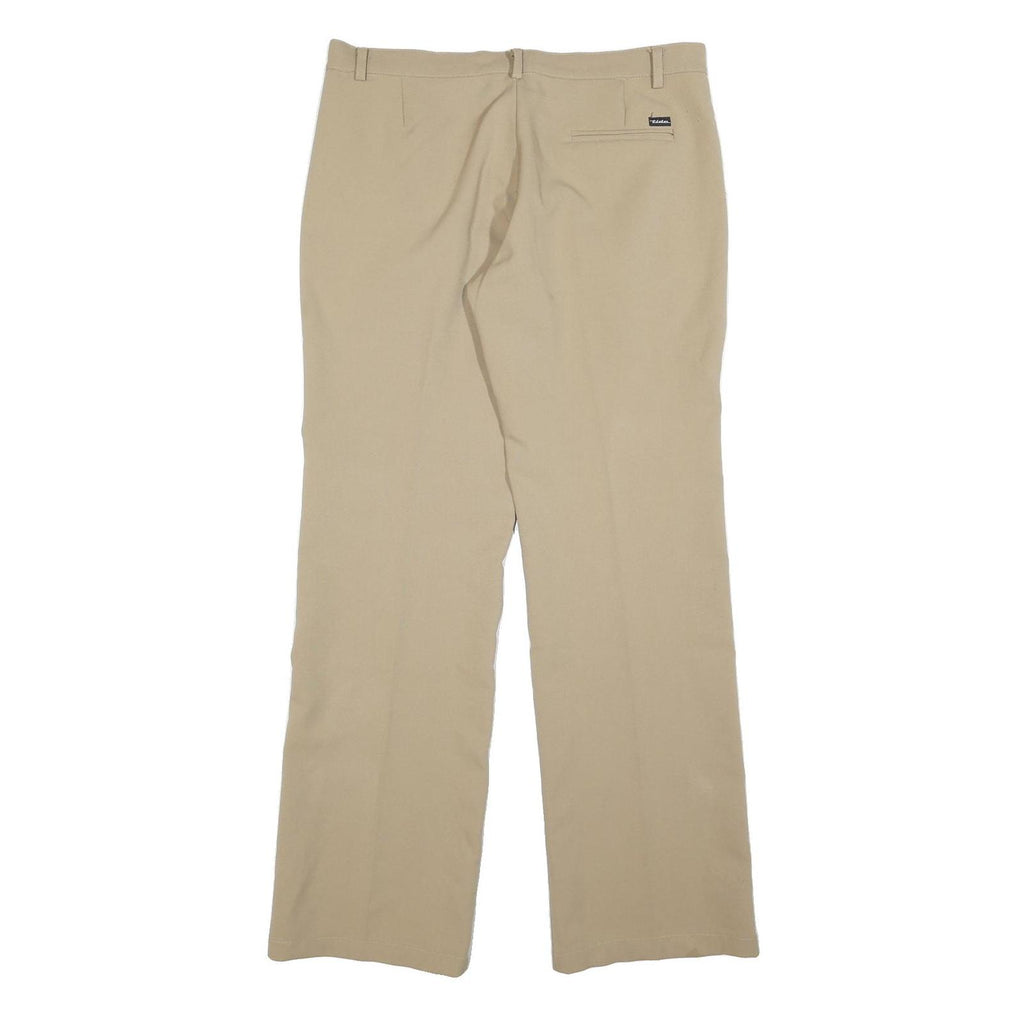 TIDE Mens Regular Beige Polyester Blend Zip Closure Trousers W35 L34 Chino Style