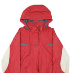 HELLY HANSEN Womens Red & Cream Hooded Zip Jacket M Polyester Blend Outdoor