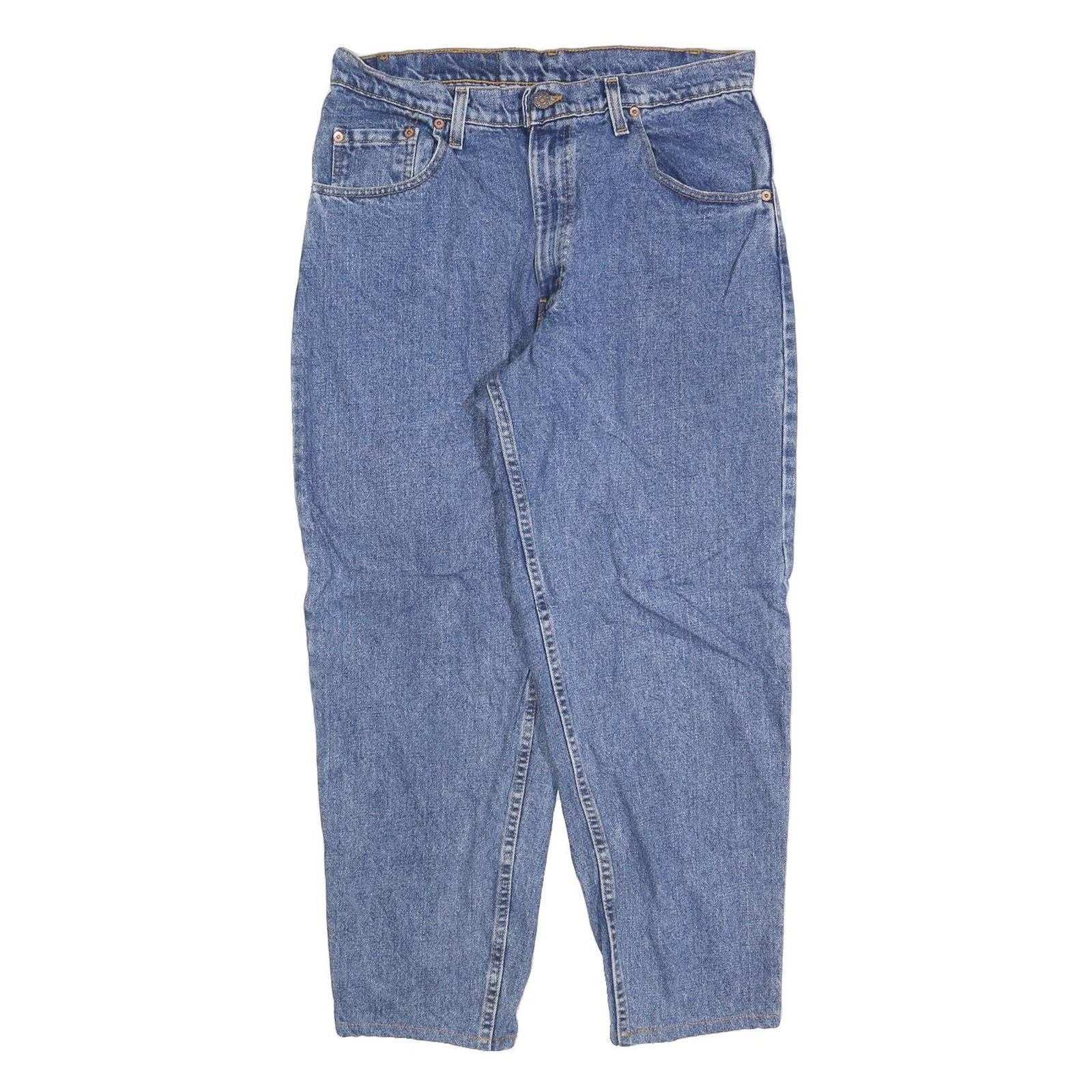 LEVI'S 550 Tapered Mens Jeans Blue Loose Denim Medium W33 L28 Relaxed Fit Zip