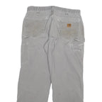 CARHARTT Mens Jeans Beige Relaxed Straight Denim Medium W33 L29 Workwear Casual
