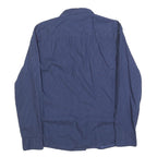 TOMMY HILFIGER Mens Blue Pattern Shirt S Cotton Blend Casual Button Shirt