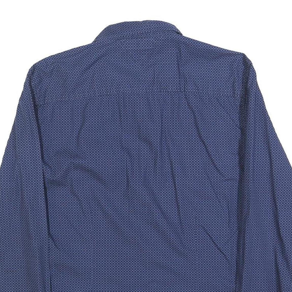 TOMMY HILFIGER Mens Blue Pattern Shirt S Cotton Blend Casual Button Shirt