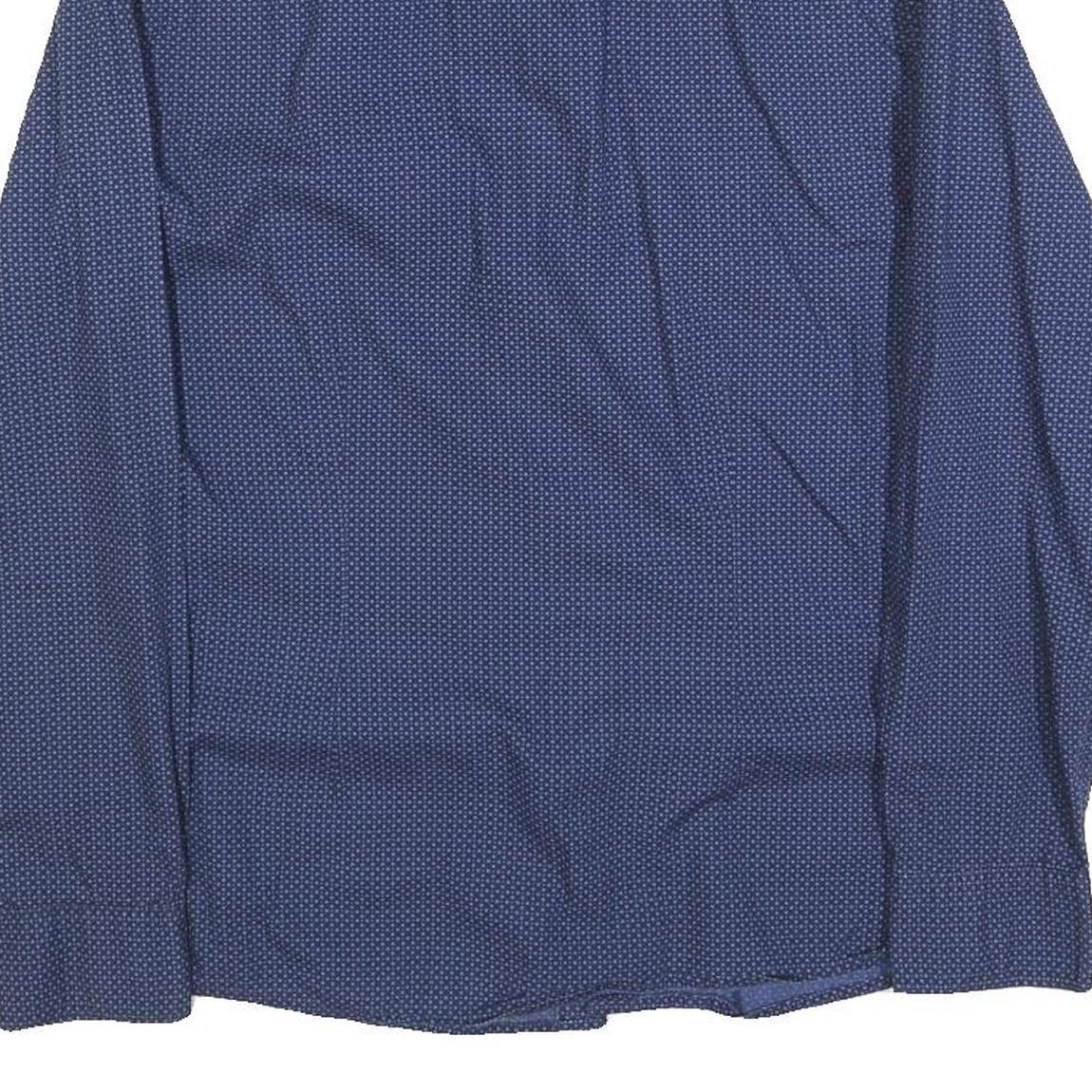 TOMMY HILFIGER Mens Blue Pattern Shirt S Cotton Blend Casual Button Shirt